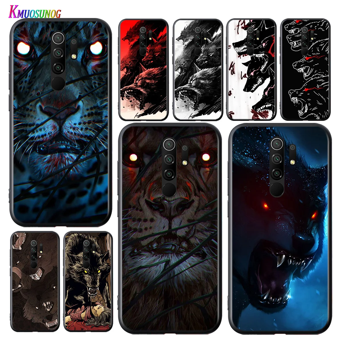 

Animal Totem Wolf Lion For Xiaomi Redmi K40 K30T K30S K30i K20 10X 9T 9i Ultra Pro 5G Black Phone Case