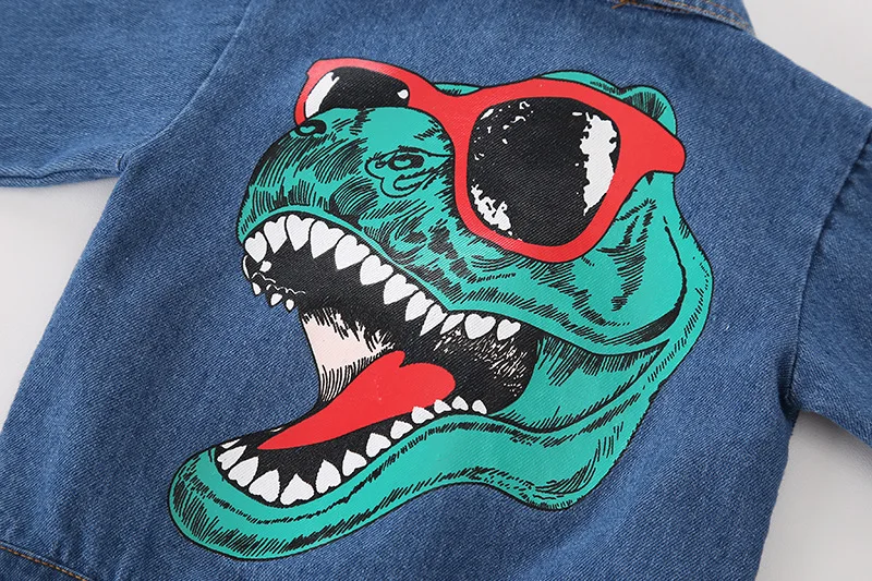 Куртка джинсовая для мальчиков и девочек модное мягкое пальто с мультяшным