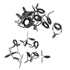 Набор направляющих для лески с проволочной петлей 6 #-30 #, комплект для ремонта, круглые кольца для удочек, направляющие из нержавеющей стали