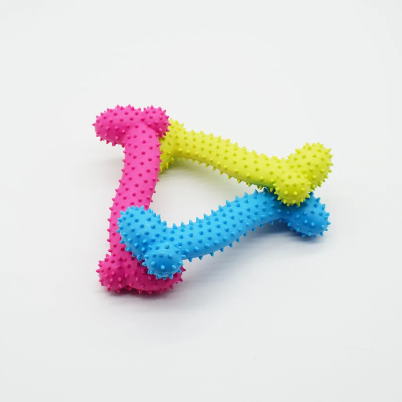 Новая резиновая игрушка для собак с шипами резиновые кости зубы моляра домашних