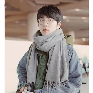 2021 hot sale men scarf luxury brand women solid color cashmere scarves lady winter autumn long scarf thinker warm female shawl free global shipping