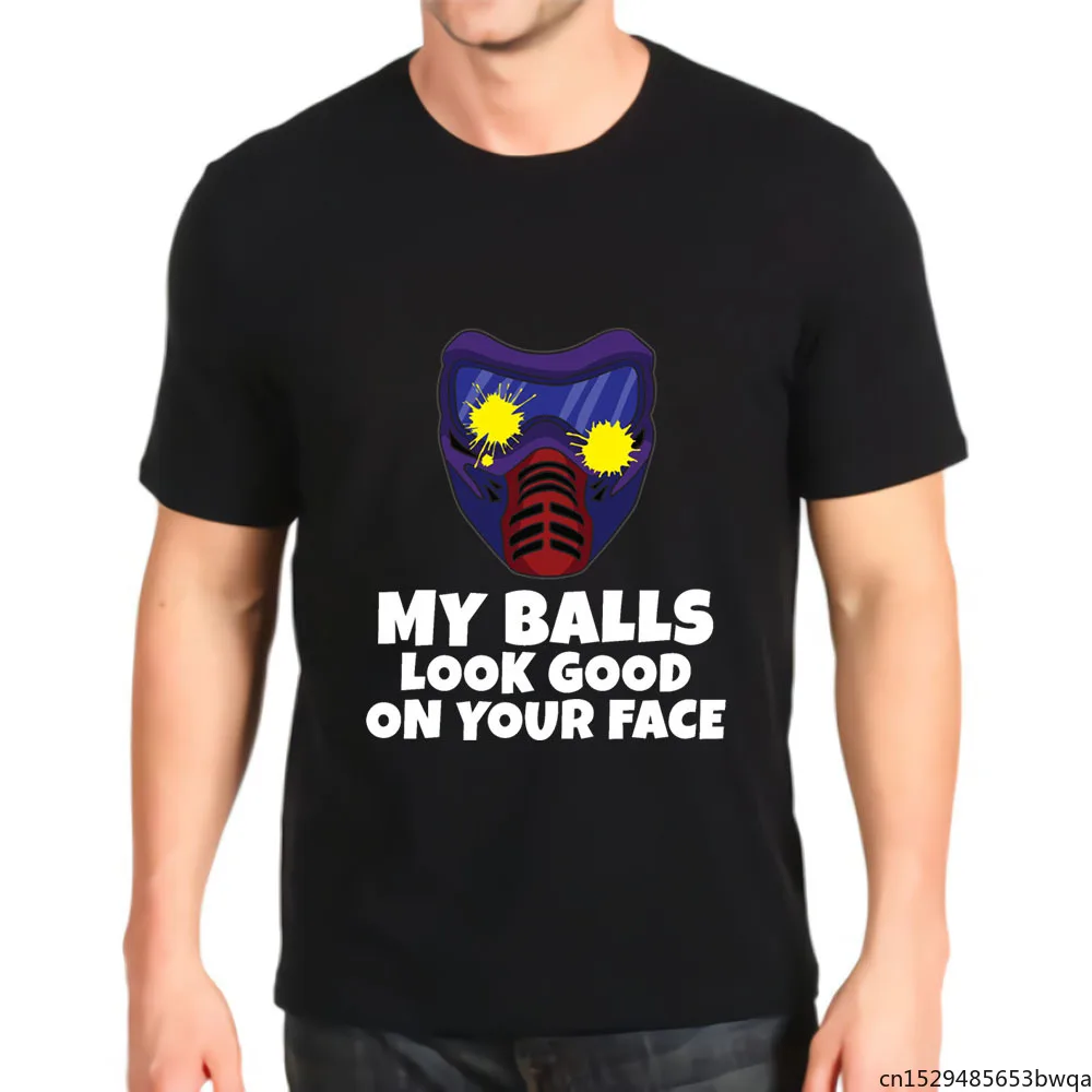 

My Balls Look Good on Your Face Jersey Graphic Retro Print New Fashion Top Men's T-shirt Kawaii Anime Shirt