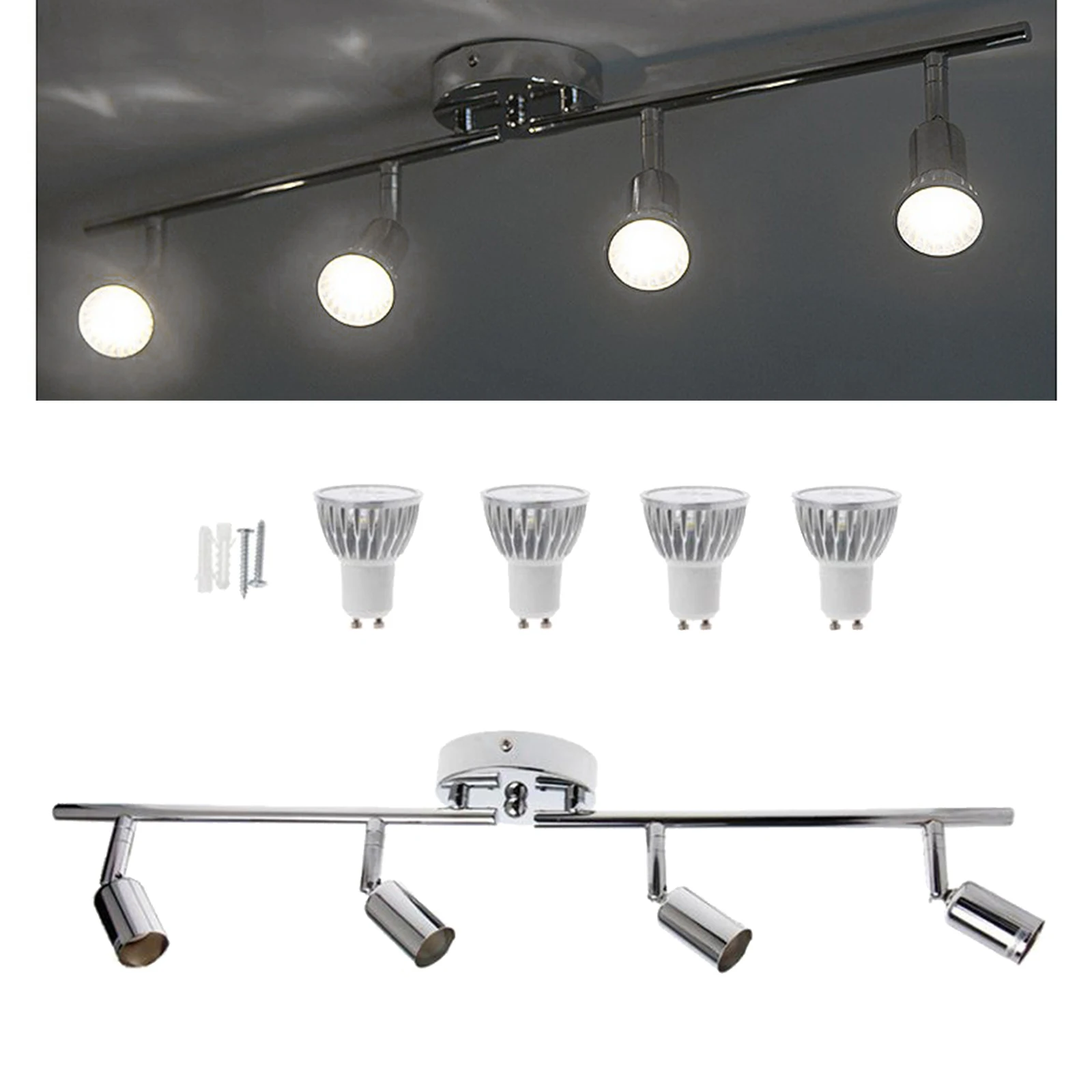 

Modern LED Adjustable Ceiling Mounted Spotlight Bar Lamp Hotel Living Room