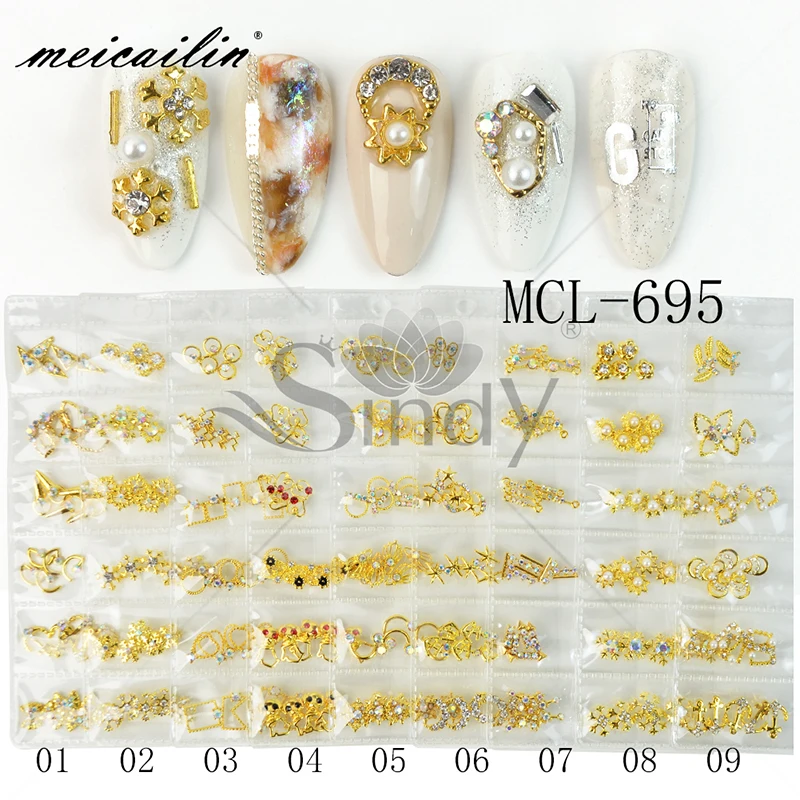 30 шт./пакет японский 3D смешанный стиль металлическая рамка украшения для