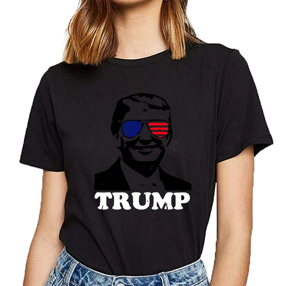 Женская футболка с американским флагом Летняя короткая Harajuku | одежда