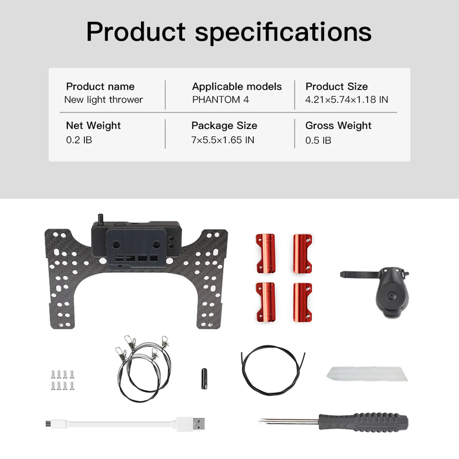 

DJI PHANTOM 4 aerial launcher parabolic thrower drone accessories