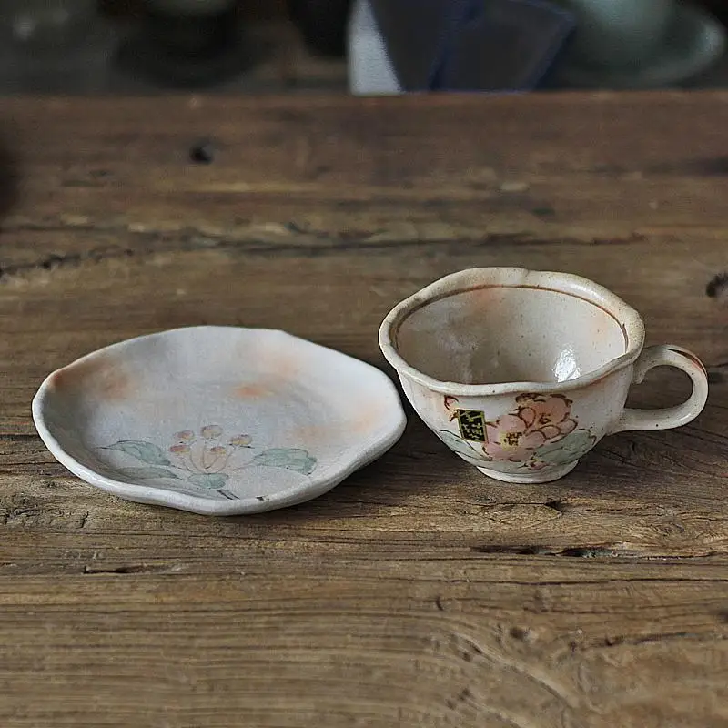 

Simple Vintage Tea Cup Set Porcelain Small Retro Style Coffee Cup Set Eco Friendly Reusable Cute Tazas De Cafe Drinkware EB50BD