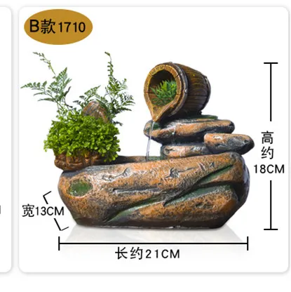 

WATER LANDSCAPE HOME DECORATION INDOOR FLESHIER PLANT BONSAI LUCKY ROCKERY WATER FOUNTAIN LUCK FENG SHUI HUMIDIFIER