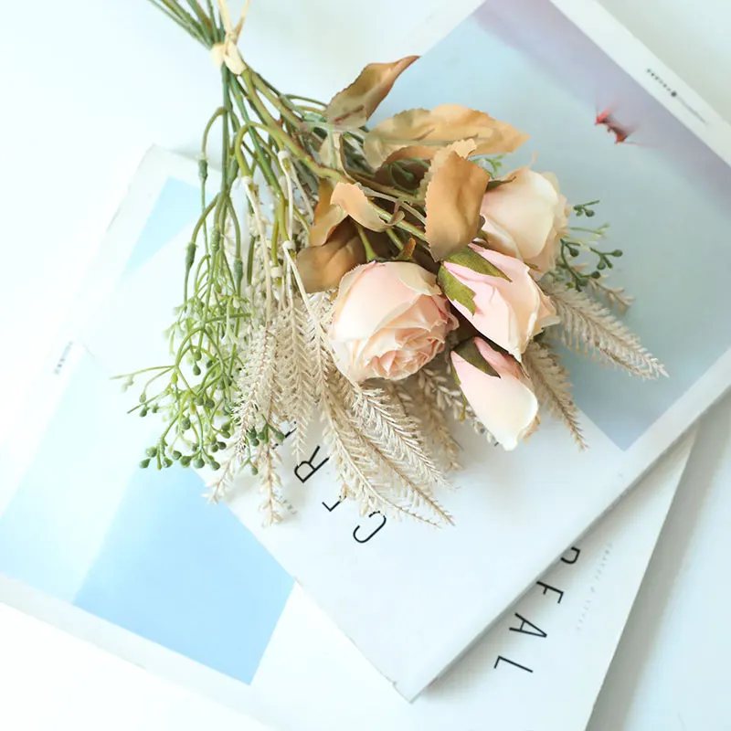 

Scorched Rose Dried Flower Artificial Flower Wedding Decoration Flower Home Garden Decoration Desktop Landscaping