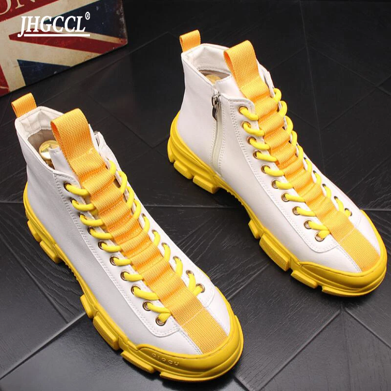 

JHGCCL Sneakers Men Shoes Waterproof Lace Up Adult Kid Suede Solid Rubber Leather Casual Shoes Men's Casual Shoes Factory