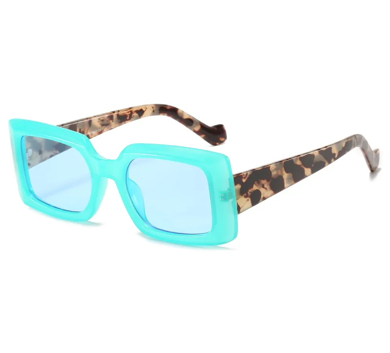 

New Rectangle Wide Colorful Sunglasses Women Men Square PC UV400 Sun Glasses Brand Design Outdoor Eyewear 2021