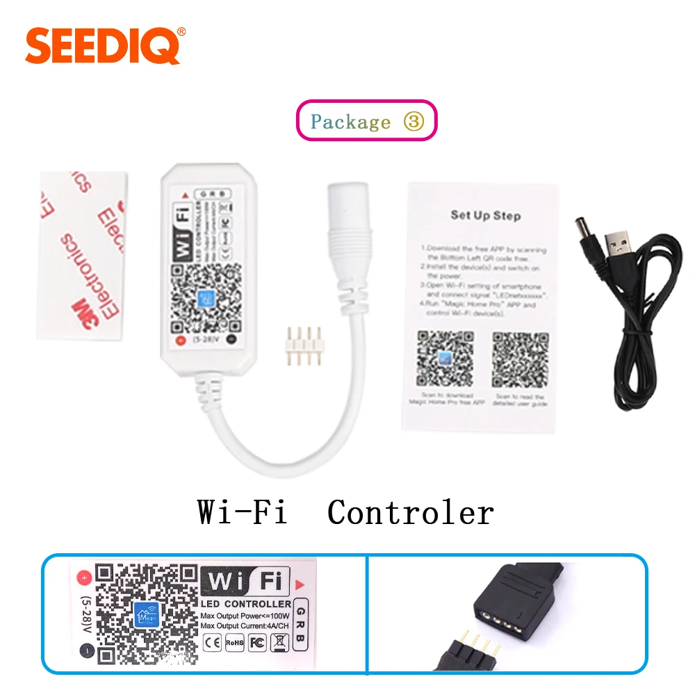 Светодиодный Управление 3Key/24Key ИК пульт дистанционного управления Wi Fi DC5V 24V С