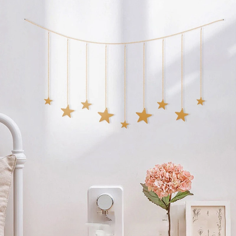 Золотая Гирлянда для украшения дома в стиле бохо спальни изголовья гостиной | Дом