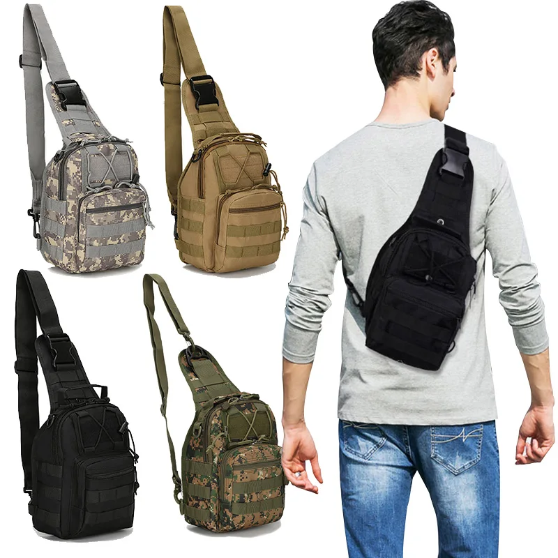 Спортивная уличная сумка на плечо военная тактический рюкзак полезная нагрудная