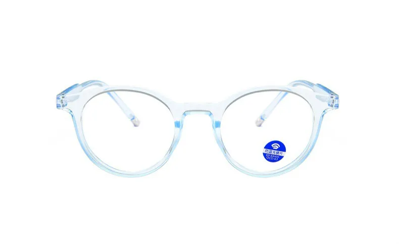 Transparent blue Круглые очки оправа голубые легкие женские мужские компьютерные очки ретро очки для близоруких прозрачные поддельные солнцезащитные очки Oculos De Grau - Цвет оправы: Transparent blue