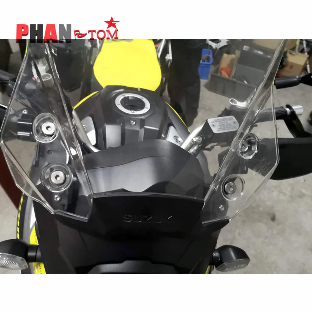 

Windshield Support Holder Windscreen Strengthen Bracket Adjusters Airflow adjustable Kits for Suzuki Vstrom DL 1000 2017- 2019