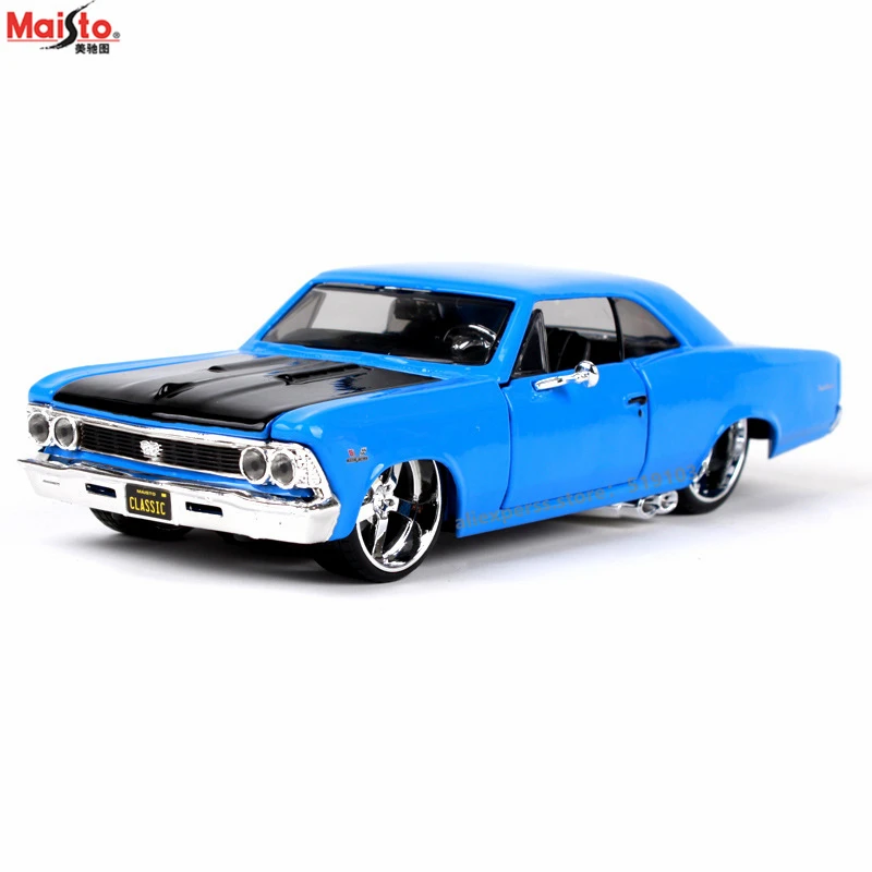 Maisto 1:24 1966 Chevrolet SS, модель автомобиля из сплава, модель автомобиля, украшение автомобиля, коллекция, Подарочная игрушка