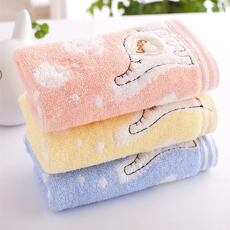 

25x50cm Elephant Cotton Child Towel Hand Towel Wholesale Home Cleaning Face for Baby for Kids High Quality Bath Towel Set
