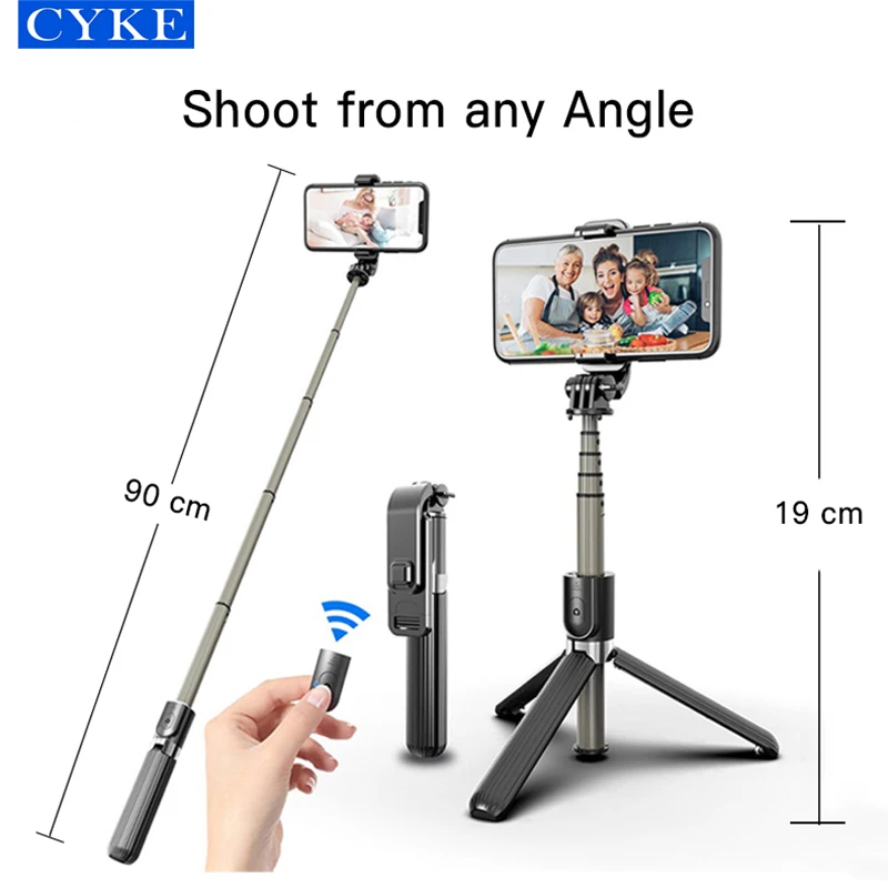 

CYKE L03 Portable Bluetooth Selfie Stick With Tripod Extendable Monopod Handheld Gimbal Stabilizer Smartphone Gopro Cameras