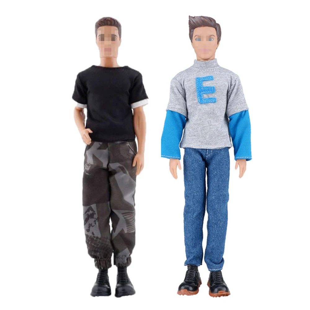 

1/6 Ken Doll Cloth Casual Sweater Set Daily Wear Jeans Fashion Suits Doll Boyfriend Ken Shoes Cloths for 30cm Doll Accessories
