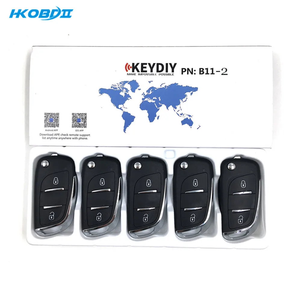 HKOBDII KEYDIY оригинальный KD B11 2 кнопки серии B универсиальный пульт для KD900/KD X2/ URG200/KD MINI