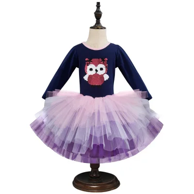 Детское Радужное платье с длинным рукавом на Возраст 3-9 лет | Детская одежда и