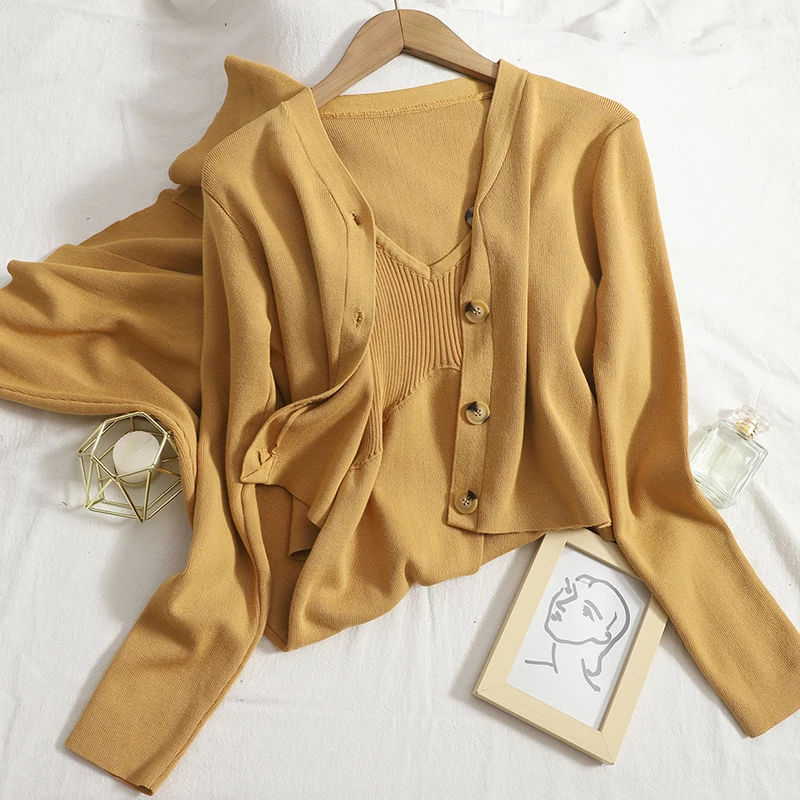 Женский Повседневный Трикотажный костюм комплект из двух предметов укороченный