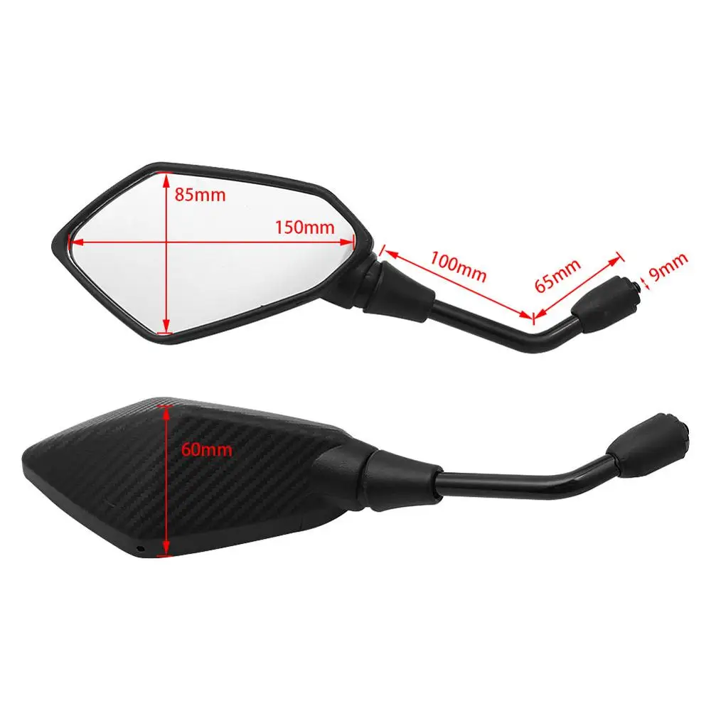 Универсальное выпуклое зеркало заднего вида для мотоцикла с болтом 10 мм крейсера