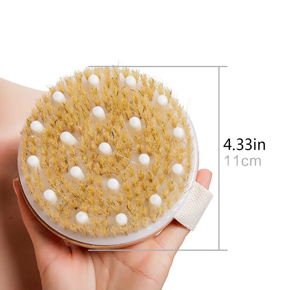 

Round Head Handleless Shower Scrub Brush With Diced Dry Body Brush Shower Brush Body Cleaning Brush For Adults