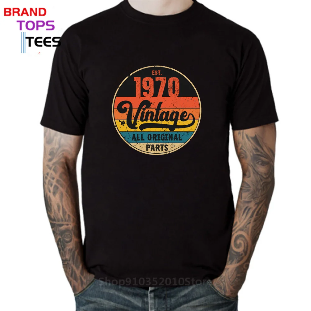 

Vintage 1970 T shirts men Retro Born in 1970 T-shirt The Birth of Legend 1970 tshirt Father Dad birthday gift tee shirt