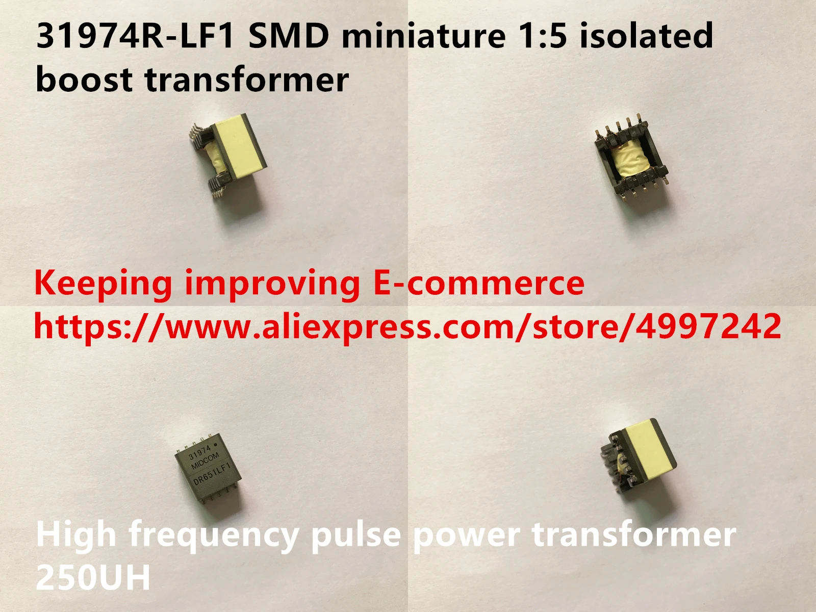 

Original new 100% 31974R-LF1 SMD miniature 1:5 isolated boost transformer 250UH high frequency pulse power transformer