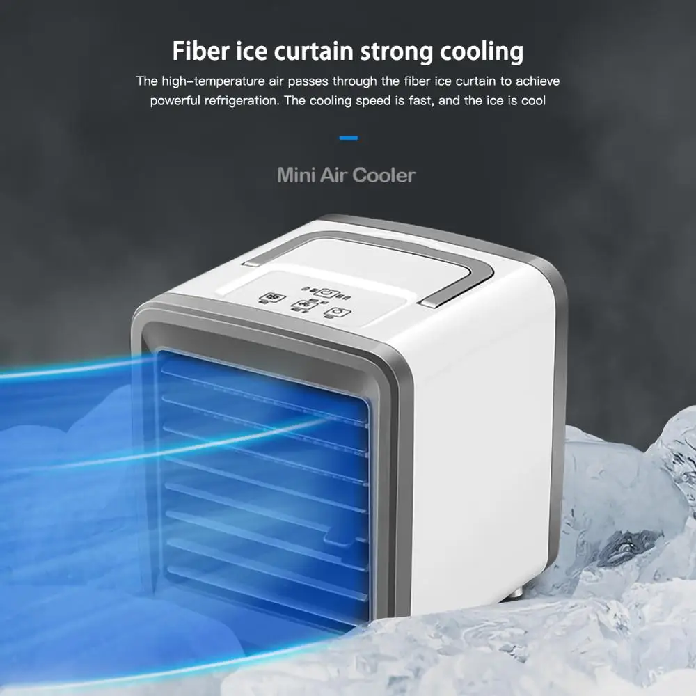 

Air Conditioner Air Cooler Mini Fan Portable powietrze For Room Home Air Cooling Desktop Usb Charging Air Conditioning Fan