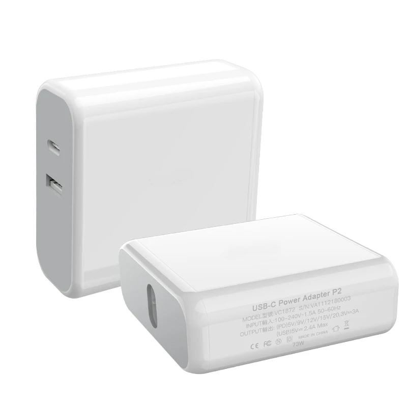 73 Вт USB-C PD зарядное устройство 5 в 9 в 12 В 15 в 20,3 в 3A 61 Вт 45 Вт 18 Вт Тип C адаптер для ноутбука Macbook Air Pro для DELL XPS 12 Xiaomi
