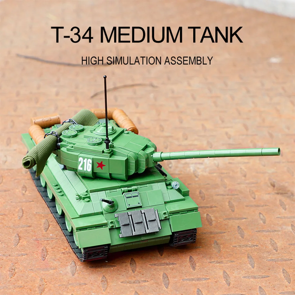 1113 шт. строительные блоки для модели советского среднего танка | Игрушки и хобби