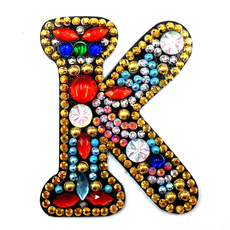 1 шт. A-Z DIY Алмазный брелок для ключей Вышивка крестом женская сумка брелок Алмазная картина письмо украшение на ключи с цепочкой - Цвет: K