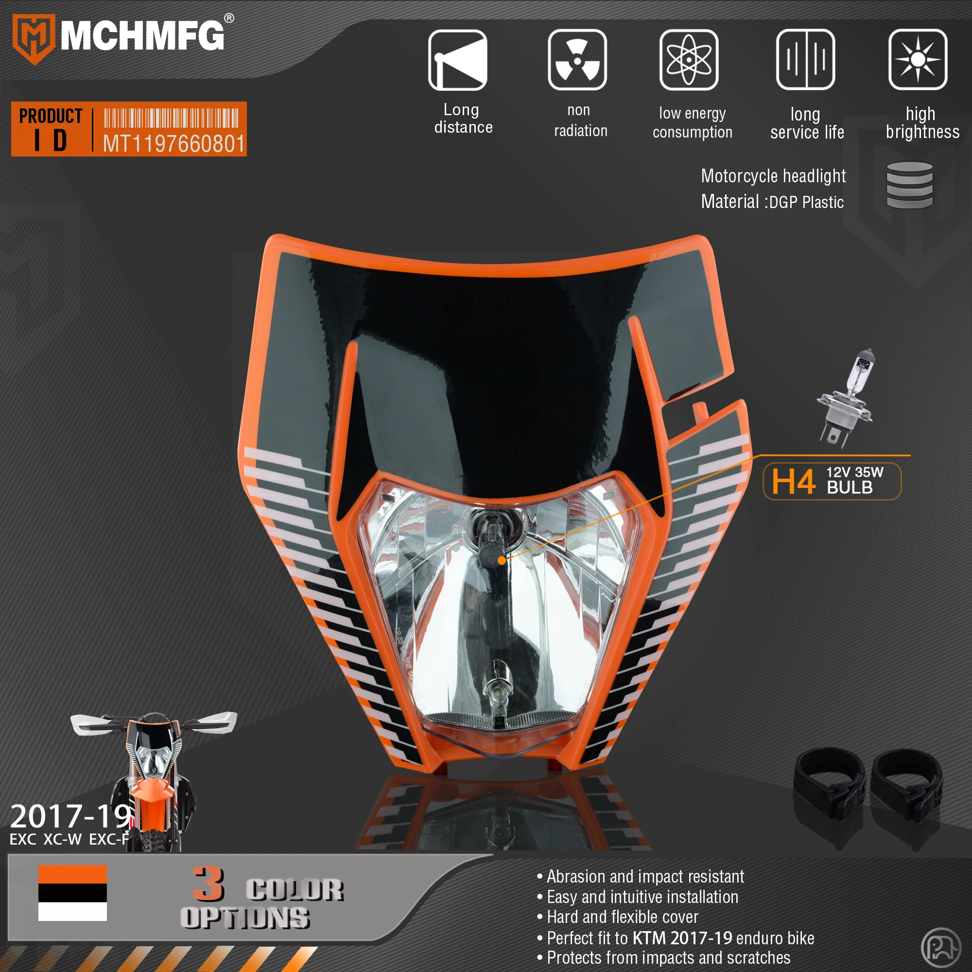 Налобный фонарь с наклейкой для KTM SX F EXC XCF SMR 2017 2018 2019 мотоцикл Dirt Bike MX эндуро Supermoto |