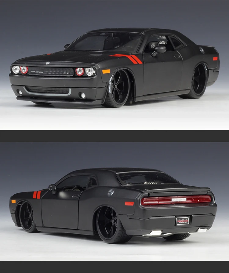 1:24 Maisto 2008 DODGE Challenger модифицированная версия модель автомобиля крутая черная литая под давлением модель автомобиля игрушка Дети подарки новая коробка