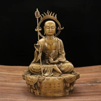 12chinese folk collection old bronze ksitigarbha jizo sitting buddha enshrine the buddha ornaments town house exorcism