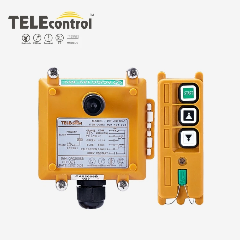 Industrial Wireless Remote Control F21-2D Radio Two Double Speed Buttons Key for Crane Hoist | Электроника