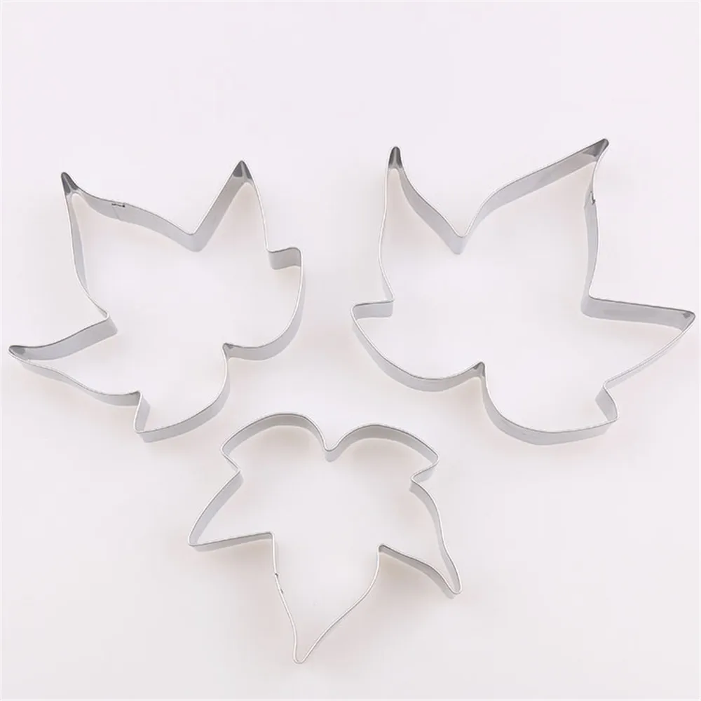 Формы для выпечки из нержавеющей стали формы кленовых листьев помадки печенья