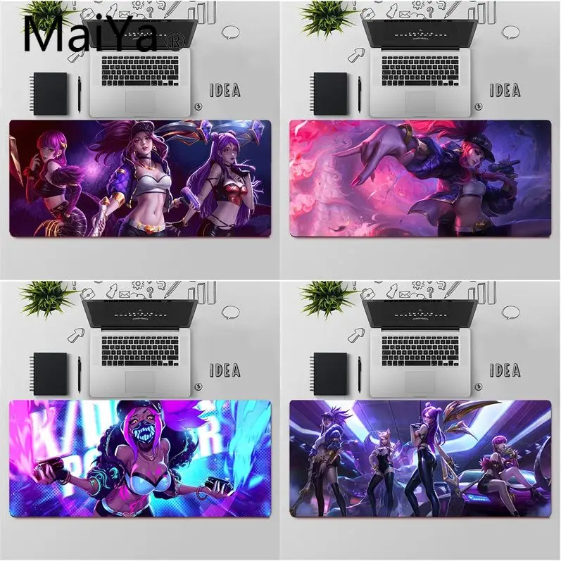 Maiya высшее качество Лига Легенд KDA KaiSa Akali уникальный настольный коврик игровой
