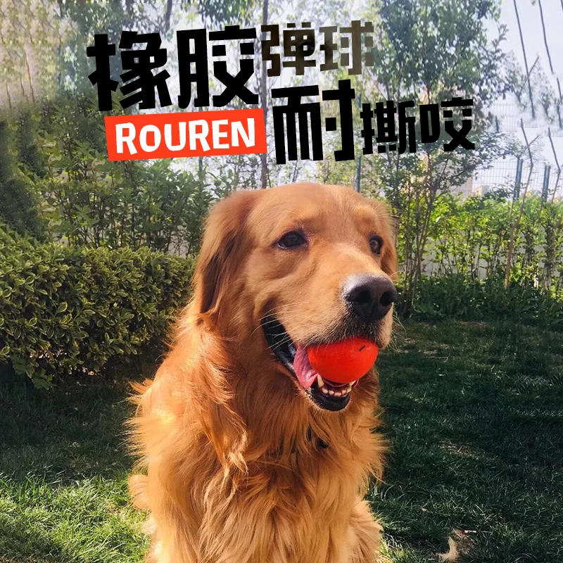 Игрушка для питомцев против укусов твердый резиновый мяч чистки зубов