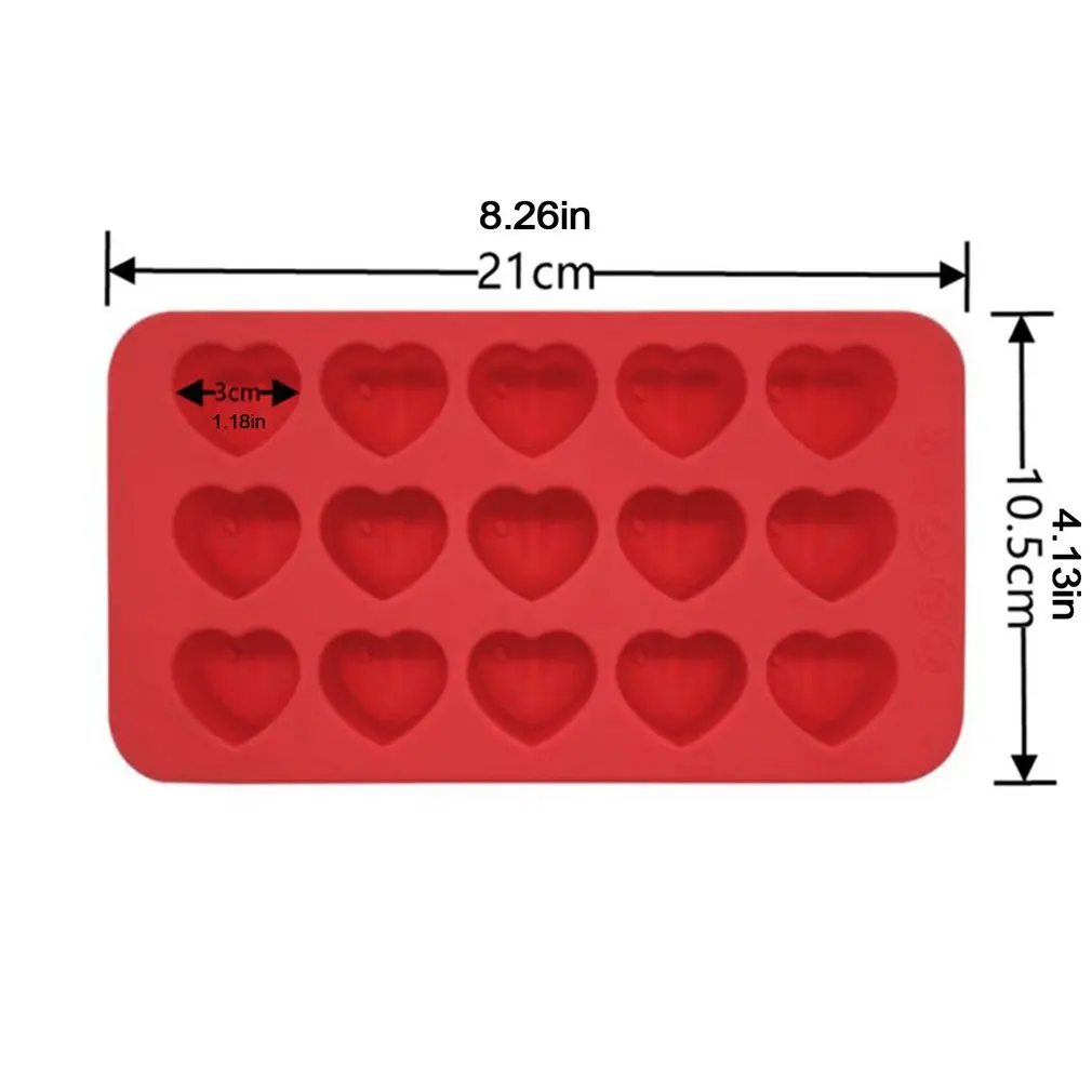 

Mini 15 Heart Mold Silicone Ice Cube Tray DIY Chocolate Fondant Mould 3D Pastry Jelly Cookies Baking Cake Decoration Tools