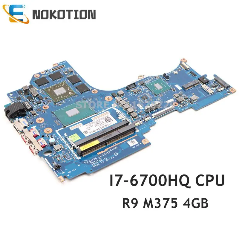 

Материнская плата NOKOTION FRU 5B20M55518 AIPY6 LA-C951P для Lenovo ideapad Y700-14ISK, процессор R9 M375, память GDDR3 4 Гб, I7-6700HQ