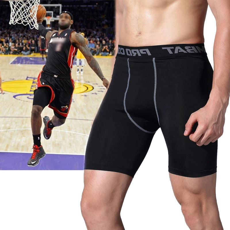 

Men's Compression Legging Shorts Bodybuilding Gym Quick-Drying Sports Tights Boxer Training Fitness Man Run Cycling Short Pants