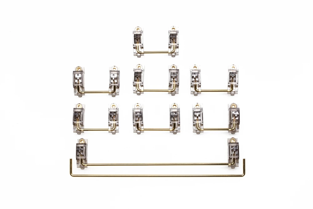 

Everglide Black Transparent Gold Plated Pcb screw in Stabilizer for Custom Mechanical Keyboard gh60 xd64 xd84 6.25x 2x 7x xd87