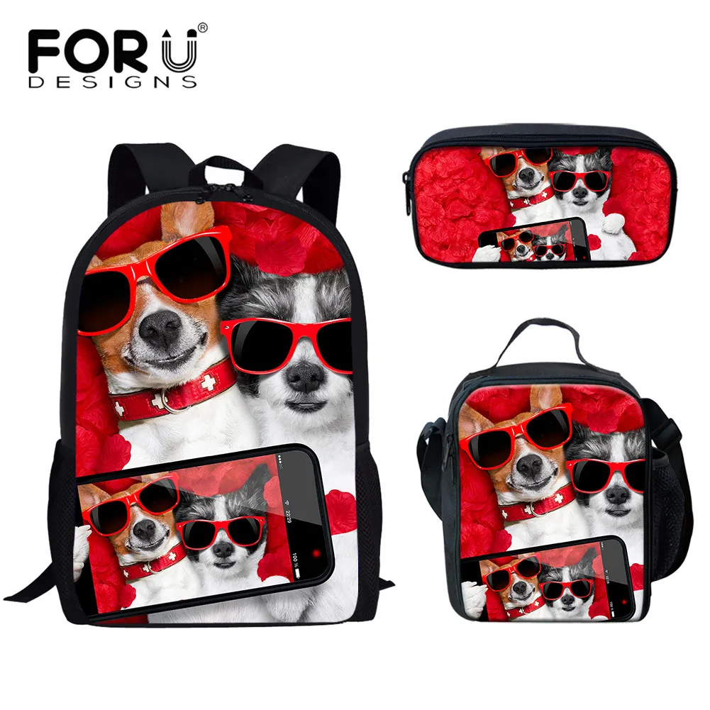 

FORUDESIGNS New Style School Bookbags Cute Funny Style Dogs Printing Student Backpack Mutipurpose Daypack Large Travel Bags