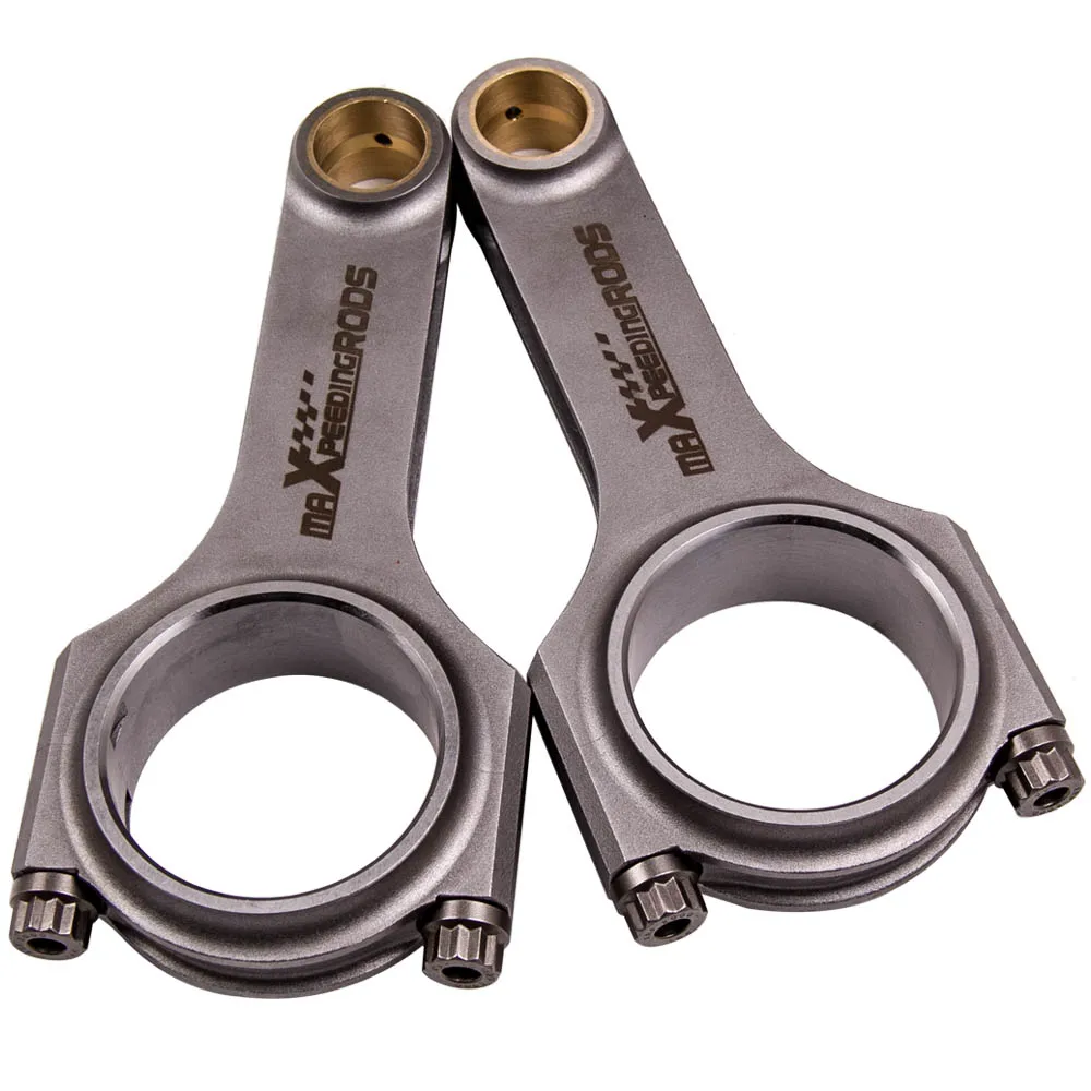 

H Beam 4340 Connecting Rods for Fiat 500 old model 130mm Bielle Pleuel TüV Certification Genuine ARP 2000 5/16" Bolts