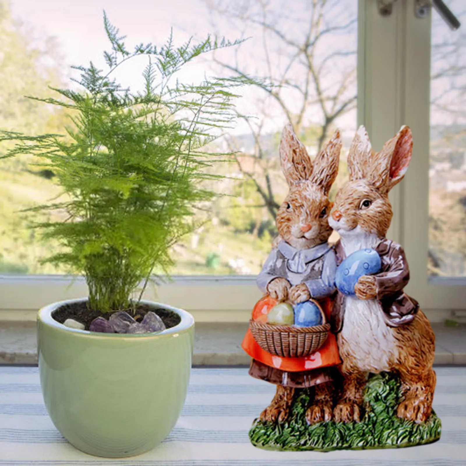 Пасхальные яйца кролик подарок украшения милый настольные для детской комнаты