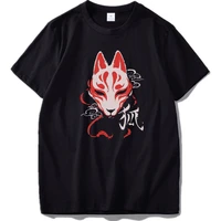 japanese fox t shirt culture chinese demons design graphic tshirt homme eu size 100 cotton t shirt gifts